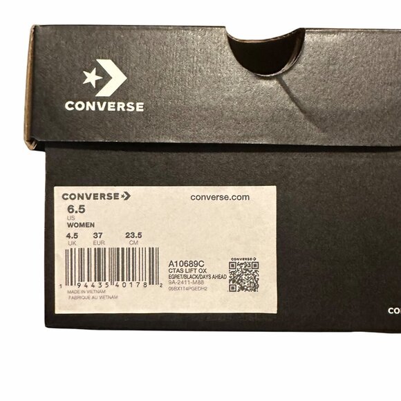 Chuck Taylor All Star Lift Platform Polka Dots 6.5 Womens Shoes Sneakers A10689C - Picture 9 of 15